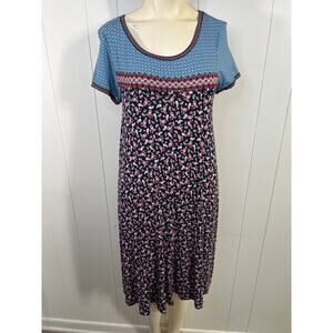 Max Edition House Dress or Nightgown in Size Women's Small. Blue Paisley Print